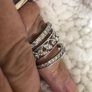 Trio set of cubic zirconia rings